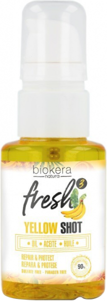 Salerm Biokera Fresh Yellow Shot Oil (Восстанавливающее масло для волос), 75 мл