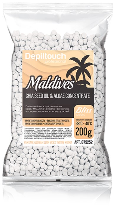 Bliss Maldives Wax (Полимерный пленочный воск Maldives Bliss с маслом семян чиа и концентратом морских водорослей)
