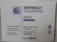 Mediderma 3-Retises CT Yellow peel (Пилинг желтый с системой 3-ретинол), 6 амп по 1,5 мл и 6 саше по 5 мл - 