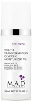 M.A.D Skincare Anti-Aging Youth Transformation Glycolic Moisturizer 7% (Омолаживающий увлажняющий крем с гликолевой кислотой), 50 гр - 