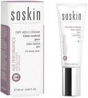 Soskin СС Cream Color Control 3 in 1 (СС Крем для лица контроль цвета 3 в 1 тон), 20 мл - 