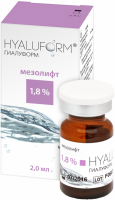 Hyaluform mesolift 1,8% (Гиалуформ мезолифт 1,8%), 1 шт x 2 мл - 