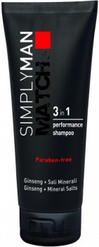 Nouvelle Simply Man 3 in 1 Performance Shampoo (Себоабсорбирующий шампунь 3 в 1), 200 мл