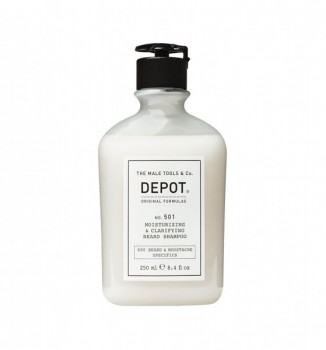 Depot 501 Moisturizing & Clarifying Beard Shampoo (Увлажняющий и очищающий шампунь для бороды), 250 мл.