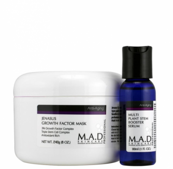 M.A.D Skincare Anti-Aging Jenasus growth factor mask + Multi Plant Stem Booster Serum (       + -    ), 240  / 30  - ,   