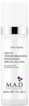 M.A.D Skincare Anti-Aging Youth Transformation Exfoliating Serum 10% AHA (Омолаживающая и обновляющая сыворотка с 10% AHA кислотами), 30 гр
