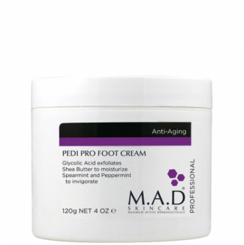 M.A.D Skincare Pedi Pro 20 Foot Cream (Концентрированный крем для ног с гликолевой кислотой), 120 г