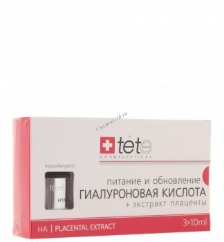 Tete Cosmeceutical Hyaluronic acid + placental extract (Гиалуроновая кислота + экстракт плаценты), 3*10 мл