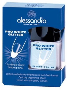 Alessandro Pro white glitter polish (    ), 10  - ,   