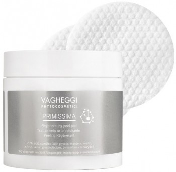Primissima Regenerating Peel Pads (Пилинг-подушечки "Обновление" с 20% AHA-кислотами), 70 дисков/ 135 мл