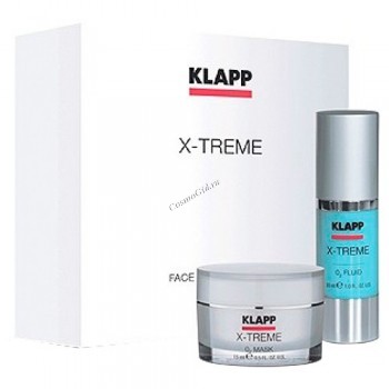 Klapp x-treme Face care set (Набор «Флюид ревитализирующий + кислородная маска), 2 препарата