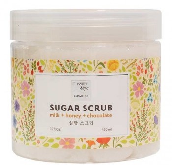 Beauty Style Sugar Scrub Milk + Honey + Chocolate (  ,     ,   ), 450  - ,   