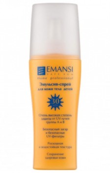 Emansi Эмульсия - спрей для кожи тела детей. Защита от солнечных лучей А и В, SPF 30, 150 мл 