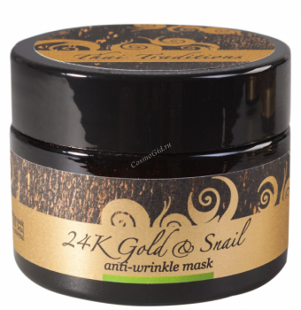 24K Gold & Snail Anti-Wrinkle Mask (Маска-лифтинг для лица Золотая Улитка)