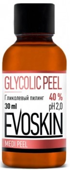 Glycolic Peel 40% pH 2.0 (Гликолевый пилинг 40% pH 2.0), 30 мл