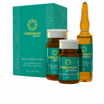 Premium COLLAGEN FISH + HA + CENTELLA ASIATICA (Набор-биорегенерант с активным противовоспалительным и реструктуризирующим действием)
