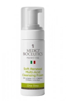 Soft Renewal Multi-Acid Cleansing Foam – AHA complex, HY, Calendula (Пенка мультикислотная очищающая с комплексом AHA кислот, гиалуроновой кислотой и календулой), 150 мл