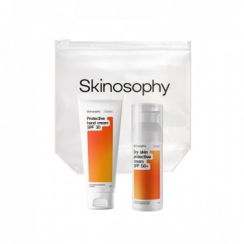 Набор с SPF "Suncare" (Солнцезащитный крем SPF50+ для сухой и нормальной кожи, 50 мл + Солнцезащитный крем для рук SPF30+, 75 мл)