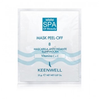 Keenwell Mask Peel-Off 8 Антиоксидантная депигментирующая альгинатная маска, 12 шт. по 25 г