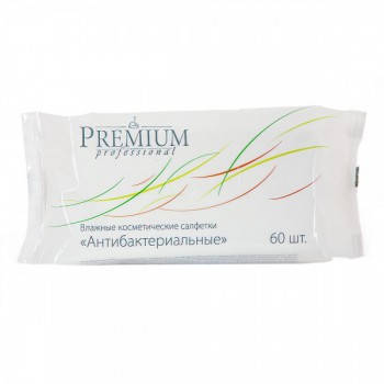 Premium Влажные антибактериальные салфетки, 60 шт. в упаковке