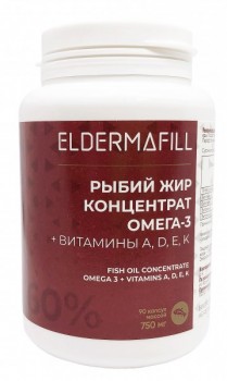 Eldermafill Fish Oil Concentrate (Рыбий жир, концентрат Омега-3), 90 капсул