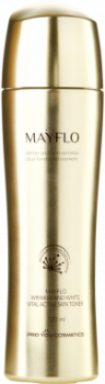 Mayflo Wrinkle And White Vital Active Skin Toner (Омолаживающий и выравнивающий цвет кожи тоник), 120 мл