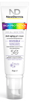 High Protection Invisible Anti-Aging Gel Cream SPF 50+ PPD 24(Дневной омолаживающий гель-крем с невидимым финишем SPF 50+ PPD24), 75 мл