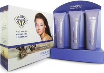 Magiray Diamond premium skin care (Набор «Бриллиантовый» для домашнего ухода), 3х45 мл