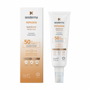 Repaskin Silk Touch Facial sunscreen SPF 50 (Средство солнцезащитное с нежностью шелка для лица СЗФ 50), 50 мл