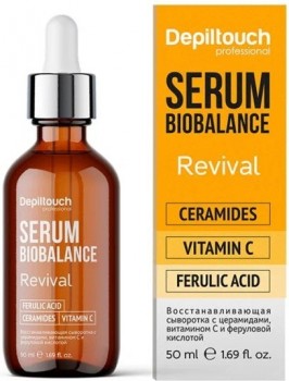 Biobalance Revival Serum (Сыворотка восстанавливающая для лица с церамидами, витамином С и феруловой кислотой), 50 мл