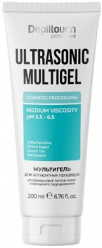 Ultrasonic Multigel (Мультигель для аппаратных процедур, ультразвуковой чистки кожи и холодного гидрирования), 200 мл