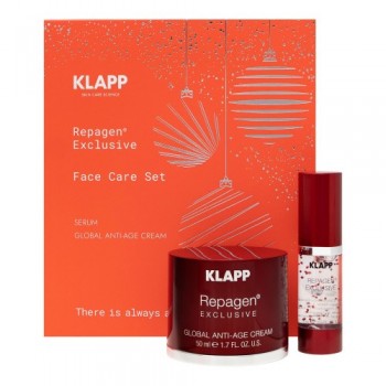 Repagen Exclusive® Face Care Set (Набор Repagen Exclusive Крем "Глобал анти-эйдж" + Сыворотка), 50+15мл