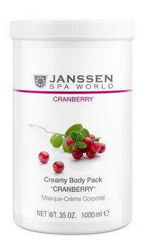 Janssen Creamy body pack «Cranberry» (Омолаживающее кремовое обертывание «Клюква»), 1000 мл