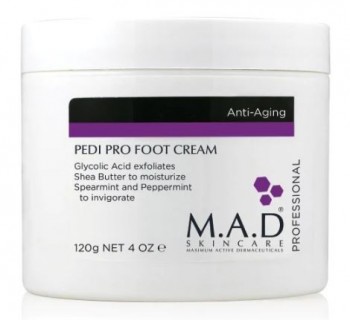 M.A.D Skincare Pedi Pro Foot Cream (Активный питательный и смягчающий крем для ног), 120 г