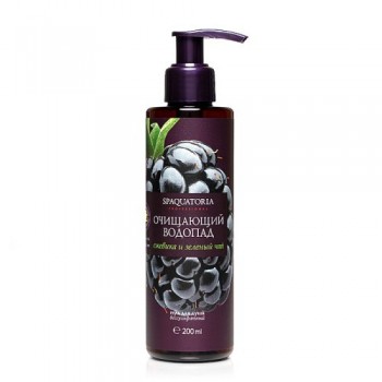 Shower Gel ("Очищающий водопад Ежевика и Зелёный чай"), 200 мл