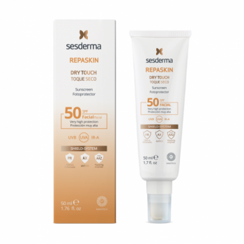 Repaskin Dry Touch Facial sunscreen SPF 50 (Средство солнцезащитное с матовым эффектом для лица СЗФ 50), 50 мл
