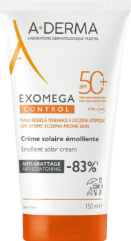 Exomega Control (Смягчающий солнцезащитный крем-эмолент для лица и тела SPF50+), 150 мл